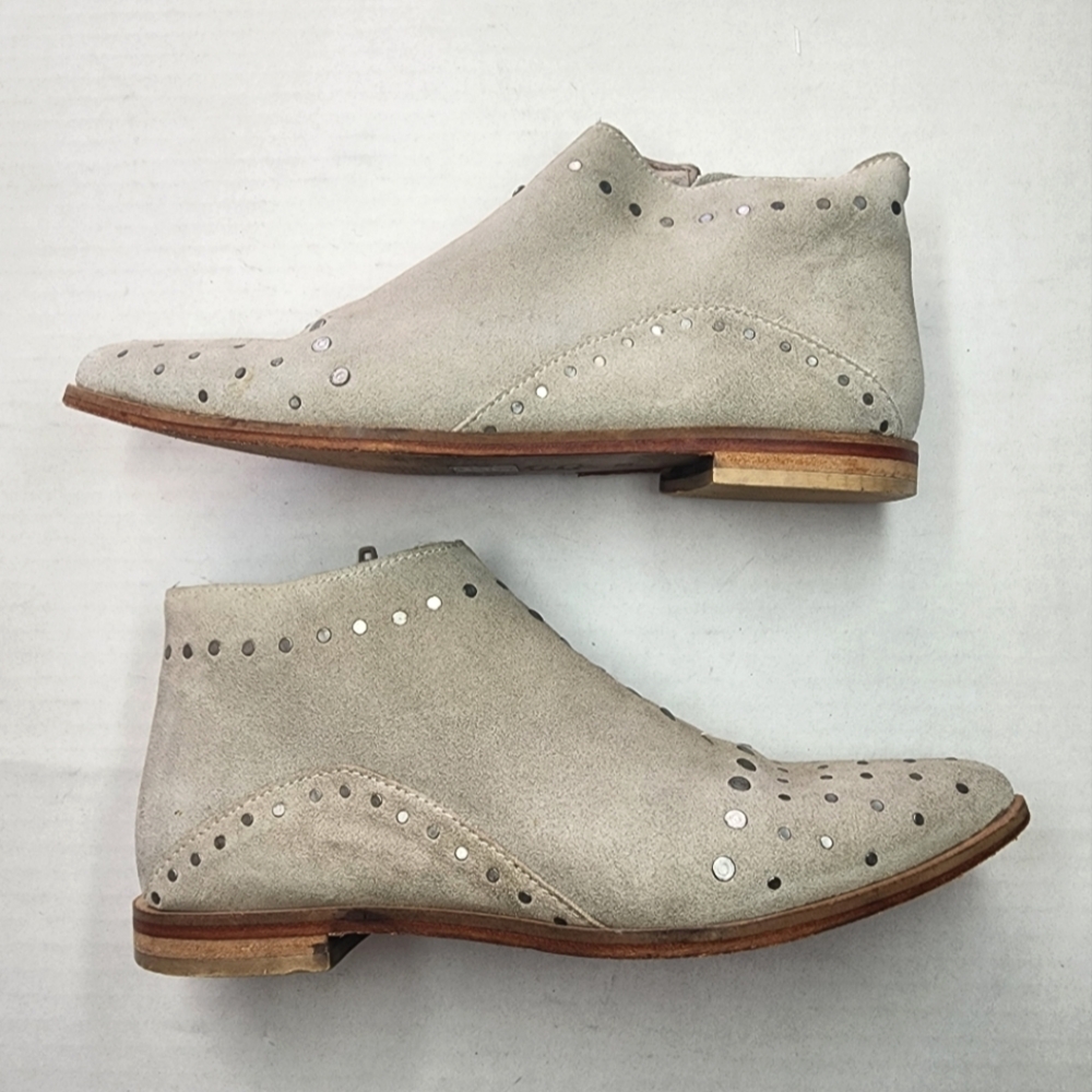 Free People‎ Taupe Perforated Ankle Boots 6